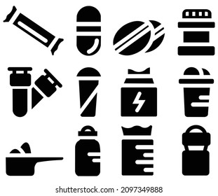 Simple Set of Medical Drugs Related Vector Line Icons,Outline set of antibiotic drug vector icons for web design