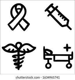 Simple Set of Medical Related Vector Line Icons. 