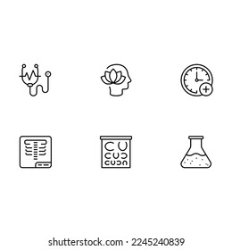 Simple Set of Medical Related Vector Line Icons. Medicine and Health symbols.