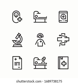 Simple Set Medical Service Vector line Icons