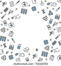 Simple set of medical things on the white background