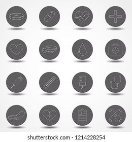 Simple Set of of Medicine Vector Line Icons. Contains such Icons as Gel, Inhaler, Prescription, Syrup and more.