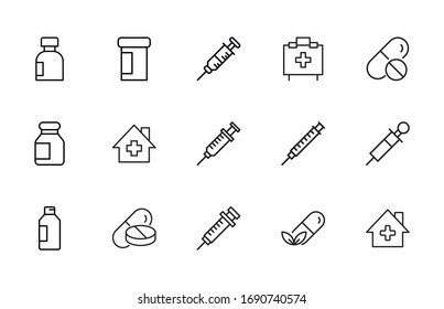 Simple set of message icons in trendy line style. Modern vector symbols, isolated on a white background. Linear pictogram pack. Line icons collection for web apps and mobile concept.