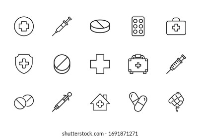 Simple set of message icons in trendy line style. Modern vector symbols, isolated on a white background. Linear pictogram pack. Line icons collection for web apps and mobile concept.