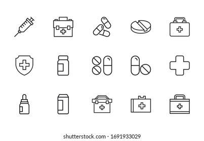 Simple set of message icons in trendy line style. Modern vector symbols, isolated on a white background. Linear pictogram pack. Line icons collection for web apps and mobile concept.