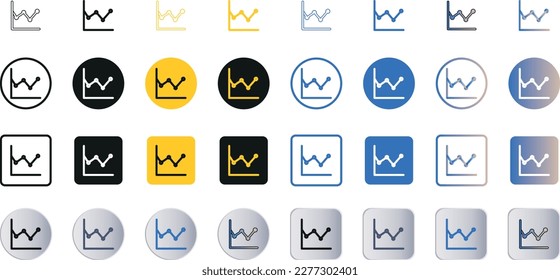 Simple set of modern growth icons for the mobile and web.