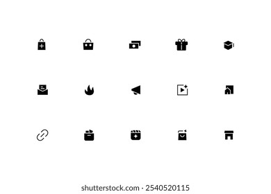 Simple set of modern icons of online shops. Collection of online shopping icons. Vector illustration isolated on white background. Vector premium quality symbol.