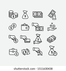 Simple Set of Money Icons.