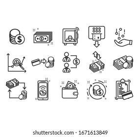 Simple Set of Money Related Vector Line Icons. Vector illustration EPS10