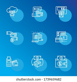Simple Set of Money Related Vector Line Icons