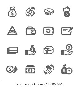 Simple set of money related vector icons for your design