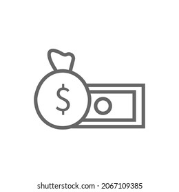 Simple Set of Money Related Vector Line Icons