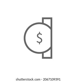 Juego simple de iconos de línea de vectores relacionados con el dinero