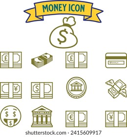 Simple Set of Money Related Vector Line Icons. Contains such Icons as Wallet, ATM, Bundle of Money, Hand with a Coin and more. Editable Stroke. 48x48 Pixel Perfect.
