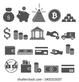 Simple Set of Money vector illustrations