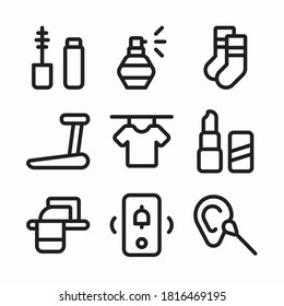 Simple Set Morning Routine Vector line Icons