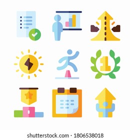 Simple Set Motivation Vector Color Icons
