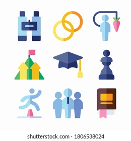 Simple Set Motivation Vector Color Icons

