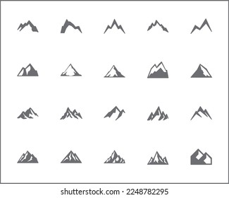 Simple Set of mountain Related Vector Line Icons.
Vector collection of hiking, climbing, climb, Nature, Scenery, landscape, scenery and design elements symbols or logo element.