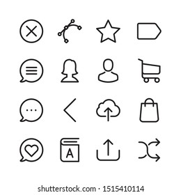 Simple Set of multimedia Related Vector Line Icons.