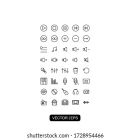Simple set of Music icon vector illustration logo template for many purpose. Isolated on white background.