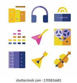 Simple Set Music Icons for different seasons.
