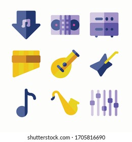 Sencillo Juego de Iconos de Música para diferentes temporadas.