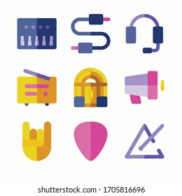 Sencillo Juego de Iconos de Música para diferentes temporadas.