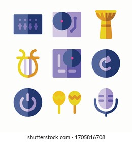 Simple Set Music Icons for different seasons.