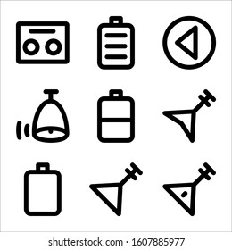Simple Set of Music Related Vector Line Icons