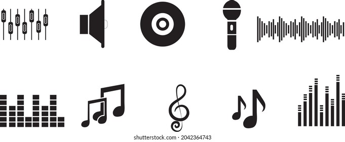 Simple Set of Music Related Vector Icons..eps