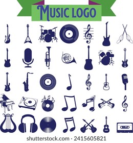 Simple Set of Music Related Vector Icons.