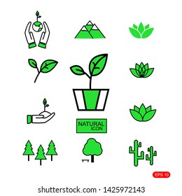 a simple set of natural icons