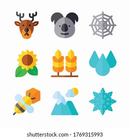 Simple Set Nature Vector Color Icons