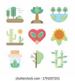 Simple Set Nature Vector Color Icons