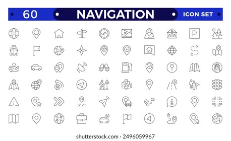 Simple Set of Navigation and location icon set.
