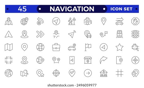 Simple Set of Navigation and location icon set.
