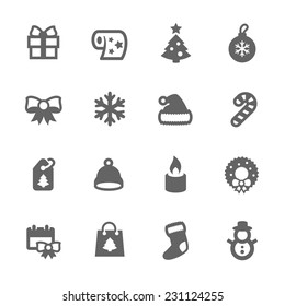 Simple Set of New Year Related Vector Icons for Your Design.