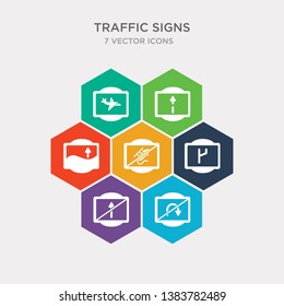 simple set of no turn right, no straight, crossroads, no fireworks icons, contains such as icons hump, ahead only, airport and more. 64x64 pixel perfect. infographics vector