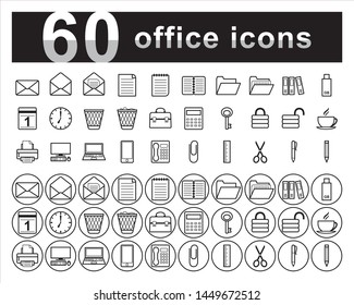 Simple Set of Office Related Vector Line Icons.