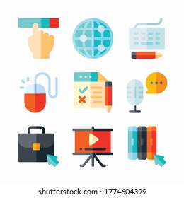 Simple Set Online Learning Vector Color Icons