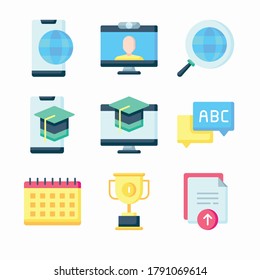 Simple Set Online Learning Vector Color Icons