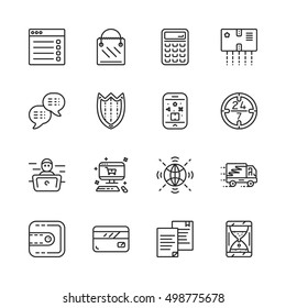 Simple set of online pay related vector icons