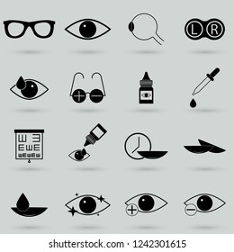 Simple Set Optometry Related Vector Icons for Your Design.