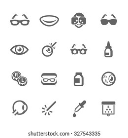 Simple Set Optometry Related Vector Icons for Your Design.