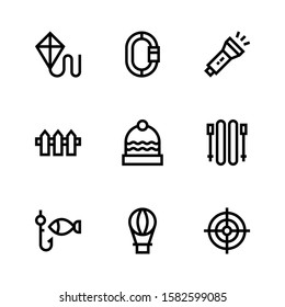 Simple Set of Outdoor Related Vector Line Icons.