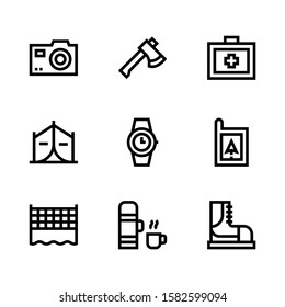 Simple Set of Outdoor Related Vector Line Icons.