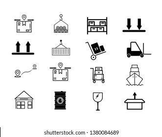 Simple Set of Package Delivery Related Vector Icons. 