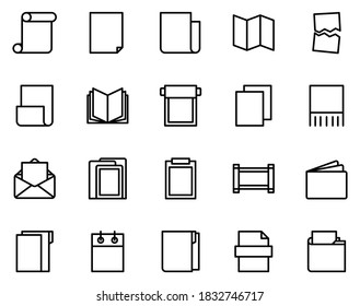 Simple set of paper icons on white background.