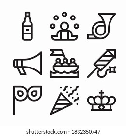 Simple Set Parade Vector line Icons. Line with Editable stroke